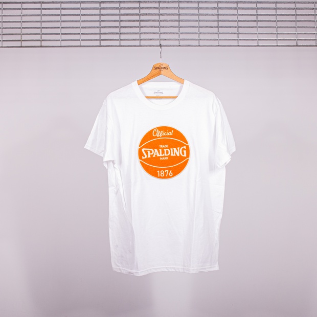 T-SHIRT SPALDING BASKETBALL WHITE