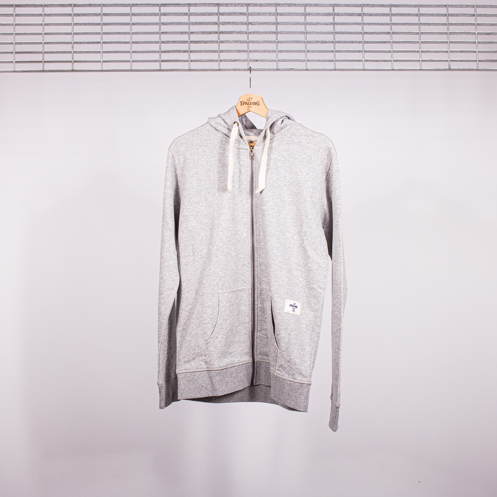 FELPA CAPPUCCIO FULL ZIP SPALDING 1876  BASKET